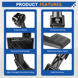 Rear Bed Step Compatible with Toyota Tacoma 2024 2025 Pickup Tailgate Step Retractable Bumper Accessories Scalable Pedals Foldable Bedstep for Easy Truck Bed Access