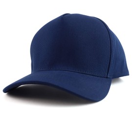 Trendy Apparel Shop Gorra de béisbol Grande de 5 Paneles de algodón Estructurado, Marino, Talla única