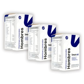 SMART VIT Paquete de 3 piezas Vitaminas y Minerales Hombres Smar Vit 30 capsulas c/u suplemento alimenticio
