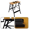 220Lbs Portable Small Workbench with Vise,Folding Sawhorse/Worktable, Multifunctional Workstation