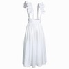 Jeufoin Women Vintage Victorian Maid Ruffles Pinafore Apron Pioneer Colonial