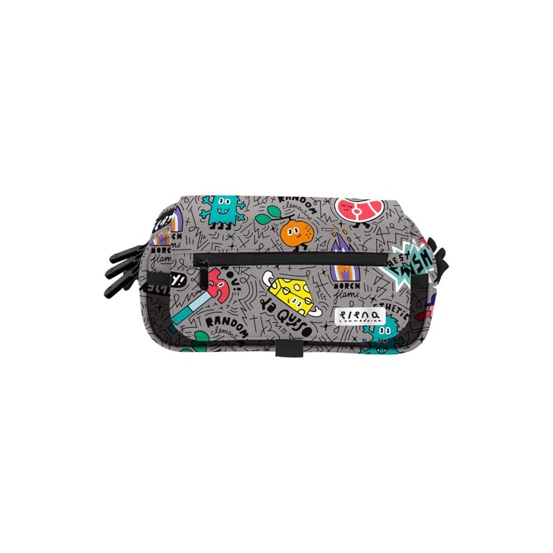Grafoplas School Pencil Case with 3 Compartments, Random by Elena