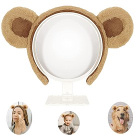 Beviliu Brown Bear Ears Headband, Cute Hairband Fluffy Animal Head Wear for Party Cosplay Makeup Washing Face Halloween Costume Christmas