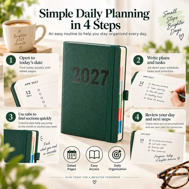 2027 Planner for Time Management & Daily Goals – Dated