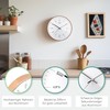 Mebus 18951 White Copper Metal Effect Quartz Wall Clock -
