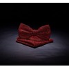 TIE G Men's Glitter Velvet Bow Tie + Pocket Square