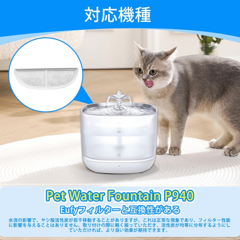 Cunina 12 Pack Eufy Pet Fountain P940 Compatible with Elfin