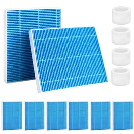 8-Pack 6000S Humidifier Wick Filter Replacement for LEVOIT Superior 6000S Smart Evaporative Humidifier + 4-Pack Top Fill Humidifier Replacement Filters,Efficiently Trap Large Particles & Minerals