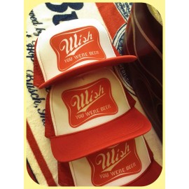 killscumspeedcult Wish you were beer funny trucker hat miller high life style coors budweiser vtg