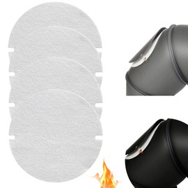 Beekeg Flam Gasket (Stove Pipe Gasket), Flat Seal, Gaskets for Stove Pipe Flaps, Heat Resistant up to 1400 °C, Pipe Seal for Cut, Suitable for Pipes with Diameter 120-150 mm (155 x 2 mm), Pack of 10