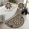 Half Circle Door Mat Thin Non-Slip Absorbent Half Moon Rug