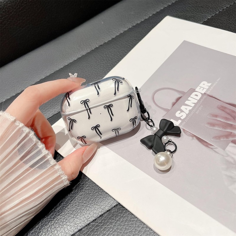 MINSCOSE Compatible with AirPods Pro 2nd/1st Generation Case Clear Case,Cute