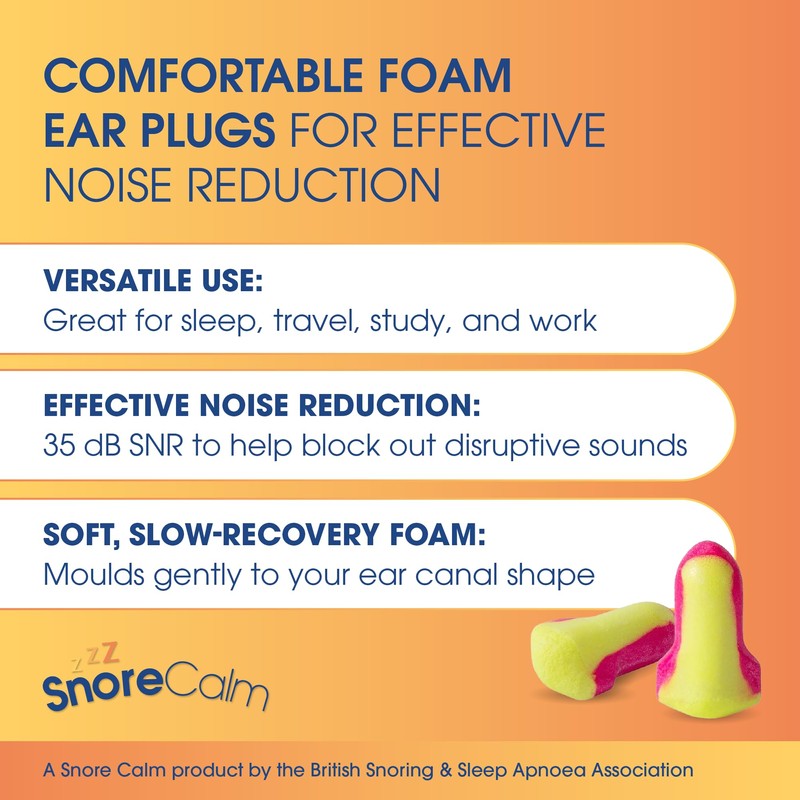 BSSAA Snore Calm Foam Ear Plugs for Sleeping | 5