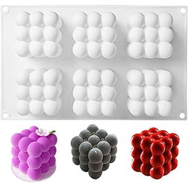 Moldes de Silicona de 6 Cavidades para Hacer Velas y Jabón - Molde de Bricolaje