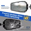 DYSO Racing Side Rear View Mirror w/24 LED Light For