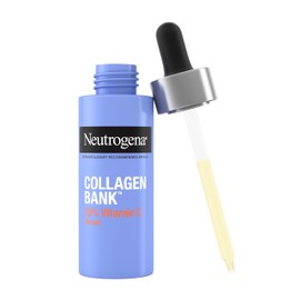 Neutrogena Collagen Bank 15% Vitamin C Face Serum, Vitamin C Serum for Face Helps Build Collagen for Glowing, Plumper Looking Skin, Uneven Skin Tone Treatment, Fragrance Free, 0.5 fl. oz