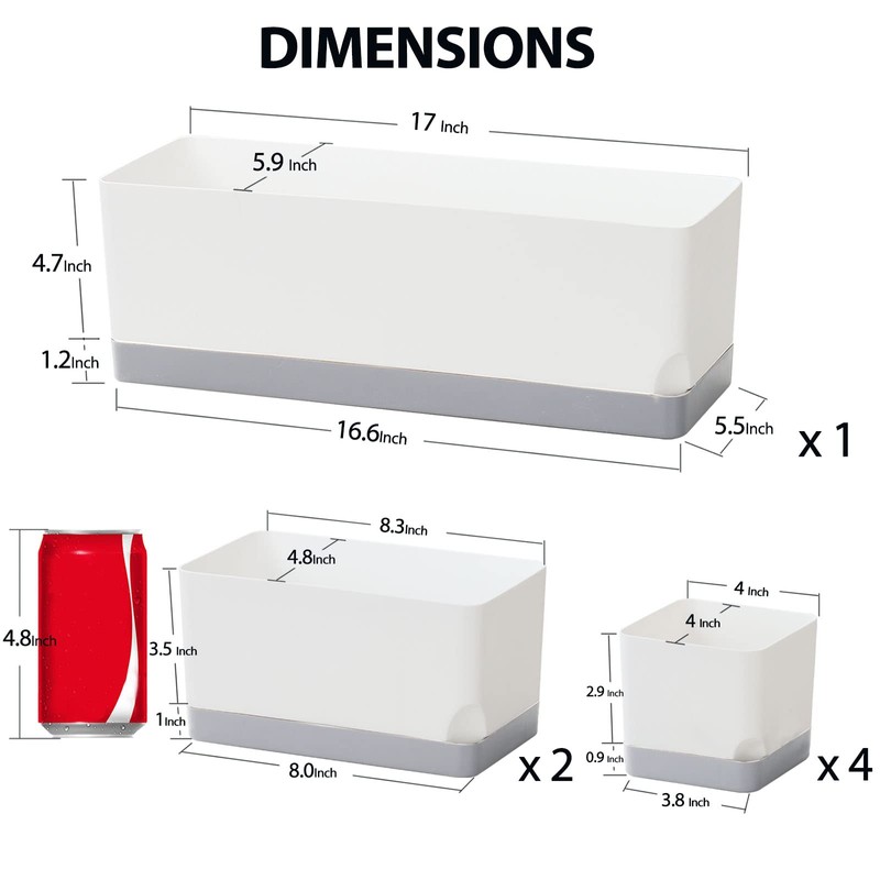 Vugosson Self Watering Planters Pots for Indoor Plants, 7 Pack
