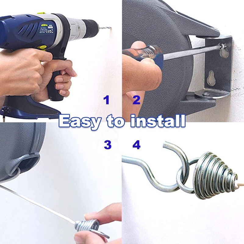 Loriketty Retractable Wall Mount Clothesline - 15 Meters Outdoor Indoor
