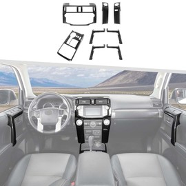 Jimen Fit for Toyota 4Runner 2010-2019, 8PCS Interior Trim Kits - Navigation Panel, Gear Shift Cover, AC Climate Control Panel, Inner Door Handle Trim (Carbon Fiber)