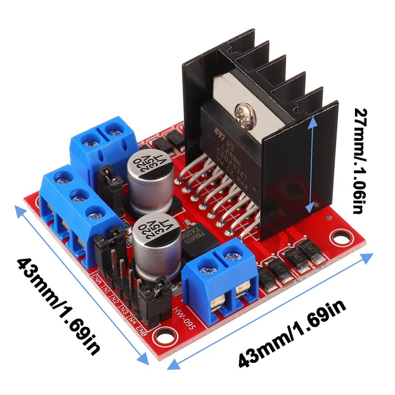 BOJACK L298N Motor DC Dual H-Bridge Motor Driver Controller Board