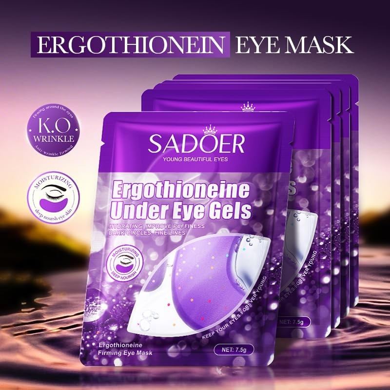 Ergothioneine Collagen Eye Gels, Firming Eye Masks, Pack of 5