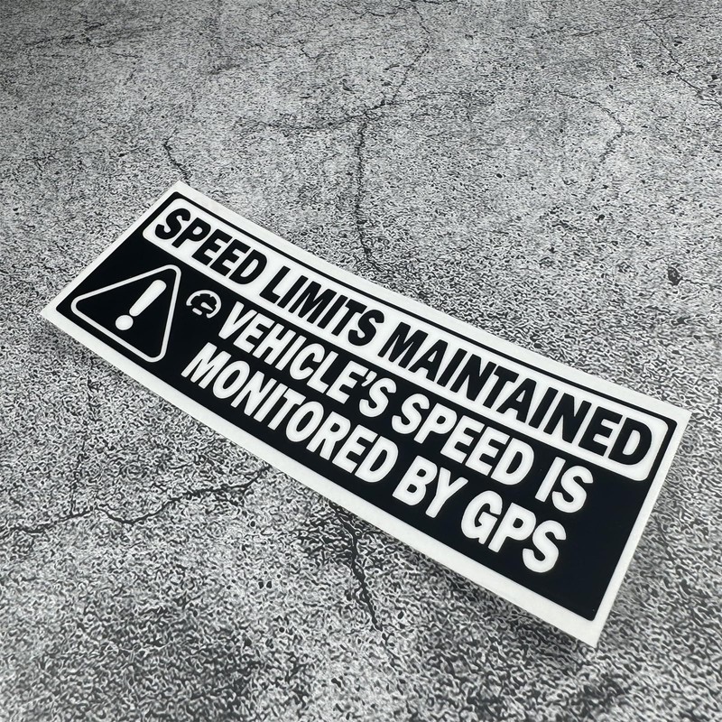 Warning Car Stickers Vehicle Speed is Monitored by GPS Speed