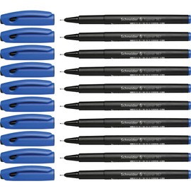 Schneider Topliner 967 Fineliner Pen - Blue (Pack of 10)