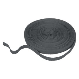 sourcing map Cotton Twill Tape Ribbon 10mm x 21 Meters Herringbone Webbing Tape Roll Bias Binding Tape for DIY Crafts Sewing Gift Wrapping, Dark Grey