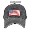 YULOONG Vintage Half Mesh Baseball Cap Embroidery USA Flag Stars