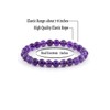 Ouubuuy Amethyst Crystal Beads Bracelet 8mm Natural Gemstone Beaded Bracelets