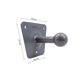 Gallunoptimal AS15012 Wall Bracket for Bicycle Rear Rack / Trailer Long Design