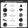 KunpengZen Inverted Umbrella 12 * 2 Ribs, Travel Folding Reverse