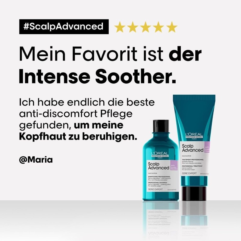 L'Oréal Professionnel Hair Shampoo for Soothing Sensitive Scalp, Scalp Advanced,