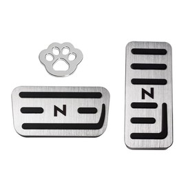 FUTWOD Honda N-BOX N-WGN N-ONE N-VAN Aluminum Pedal Cover Honda N Series Pedal Accessories Customer Parts Sports Anti-Slip Interior Brake Pedal Axle Pedal No Tools Required Axle Brake Brake 2 Piece