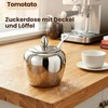 Sugar Bowl Stainless Steel Spice Pot with Lid and Spoon
