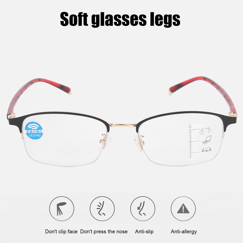 Zoom Presbyopic Glasses Blue Light Blocking Reading Glasses Unisex Elderly
