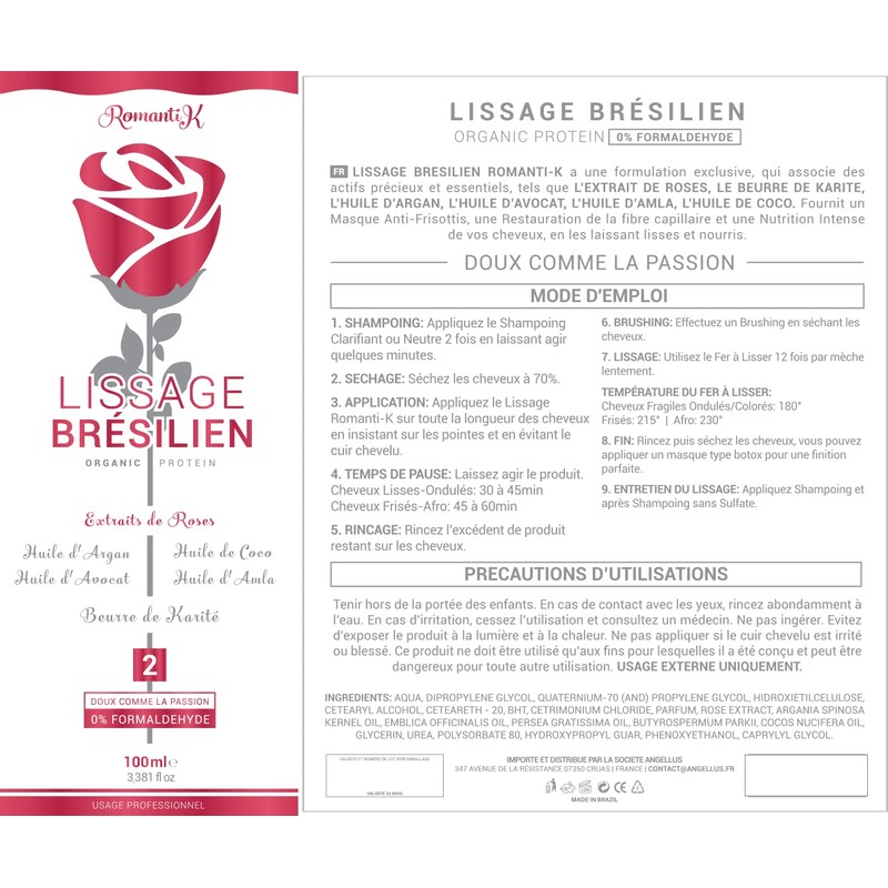 Romanti-K Brazilian Straightening 100ml