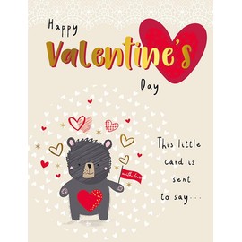 Piccadilly Greetings Valentine's Day Card, Juvenile Happy Valentine's - 8 x 6 inches