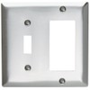 Legrand - Pass & Seymour SL126CC5 Wall Plate Stainless Steel 430 Two Gang Single Toggle Single Decorator No Line