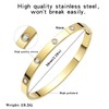 Generic BOLAGTIER Gold Plated Bracelet with Cubic Zirconia Stones Stainless