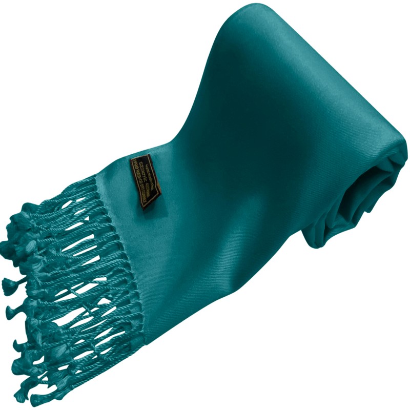 CJ Apparel Teal Green Men's Nepalese Solid Colour Fashion Scarf