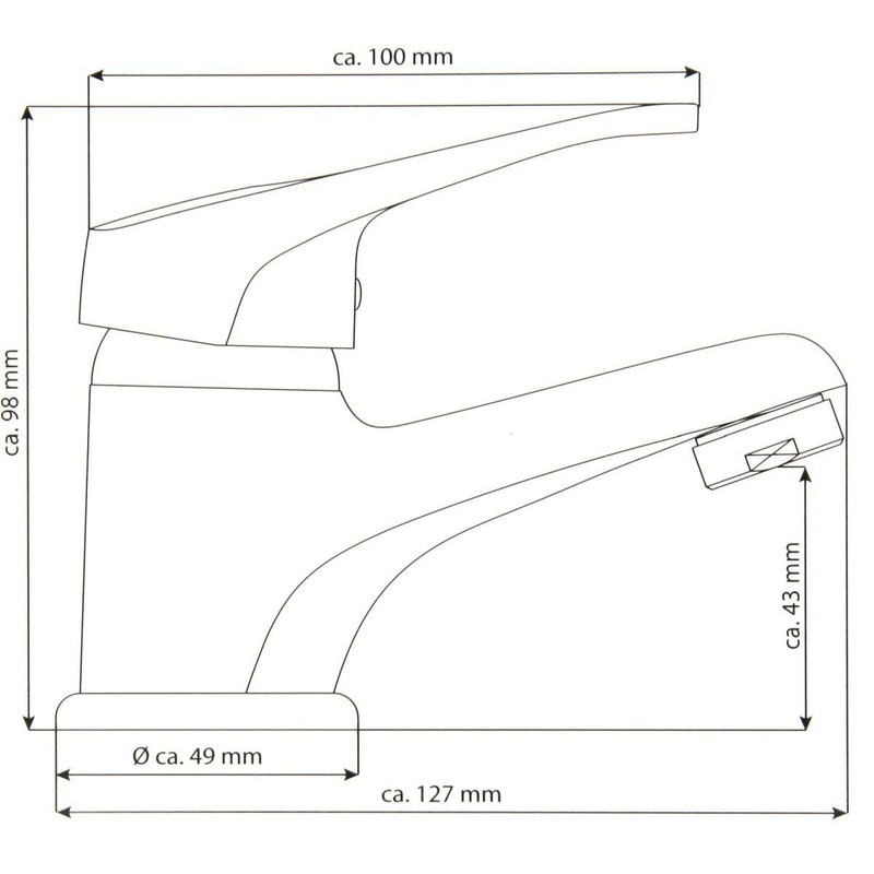 Athens Single-Lever Washbasin Mixer Tap with Drain Fitting Ideal for