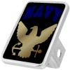 Navy Dual Logo Hitch Cover (Black)