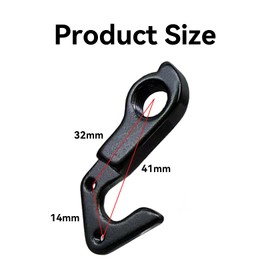 HLMYER Tail Hook Rear Derailleur Hanger,Rear Wheel Mechanical Shift Hook,Rear Derailleur Aluminum Alloy,Rear Derailleur,Black Tailhook Dropout Frame Adapter for Mountain Road Bike Cycling Parts