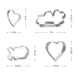 Foose Valentines Day Cookie Cutter – Hearts Truck XO Cookie Cutter 4 Inch – Tin Plated Steel Cookie Cutters – Hearts Truck XO Cookie Mold