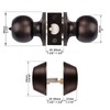 Probrico Oil Rubbed Bronze Entry Door Knob and Double Cylinder
