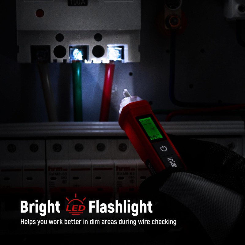 KAIWEETS Voltage Tester/Non-Contact Voltage Tester with Signal Percentage, Dual Range