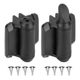 SANKINS Self Closing Heavy Duty Gate Hinges, Adjustable Spring Tension, Enhanced Safety Cap, Durable and Weather-Resistant, Gate Goor Hinges for Wooden Gate, Vinyl, Metal Gates, Black