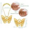 JZKaspar Decorative Shower Curtain Hooks,12PCS Butterfly Curtain Hooks Shower Ring,Rustproof