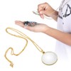5X Necklace Magnifier,Necklace with 1-3/4 Inch Optical Magnifier Lens and